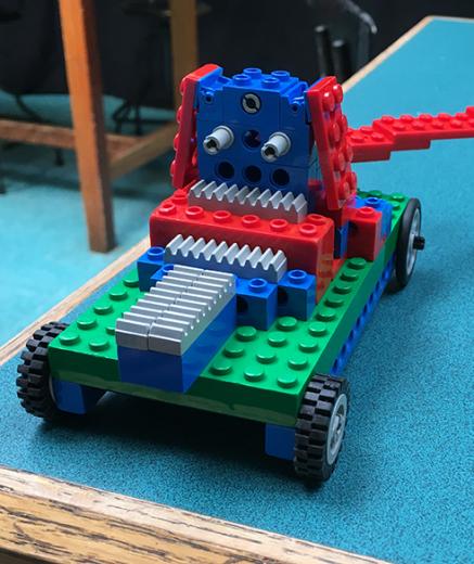car built of LEGO bricks