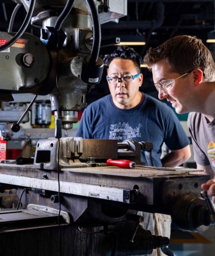Picture of two people making in the MIT Hobby Shop