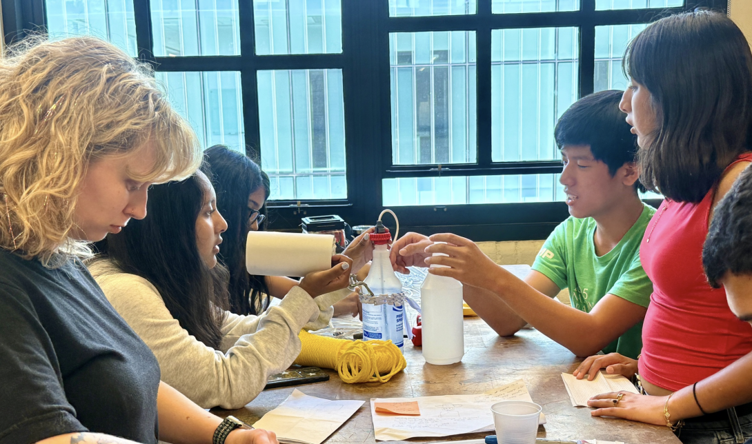 Team "Mist Me" experiments with water pump mechanisms and tubes